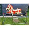 Image 4 : Mid century spring horse with leather seat.
