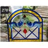 Image 1 : Matching stained glass window top to #269  23.5” X 23.5”