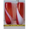Image 2 : Lot of 3 art glass vases