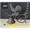 Image 1 : Vintage cast iron Rooster dinner bell.