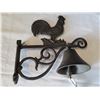Image 3 : Vintage cast iron Rooster dinner bell.