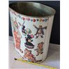 Image 2 : Vtg. Weibro circus embossed, steel waste basket,USA. 1988 Jack in the box.