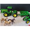 Image 4 : Ertl John Deere Farm. Buildings, fences, animals & metal machinery toys.