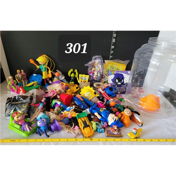 Large tub of vintage & newer McDonald's toys.