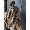Image 5 : Vintage bronze colored “the Vision” cowboy on bucking bronco table lamp. Working, 