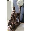 Image 7 : Vintage bronze colored “the Vision” cowboy on bucking bronco table lamp. Working, 