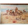 Image 2 : Vintage CM Russell large Native American calendar prints. 22”H X 31”W