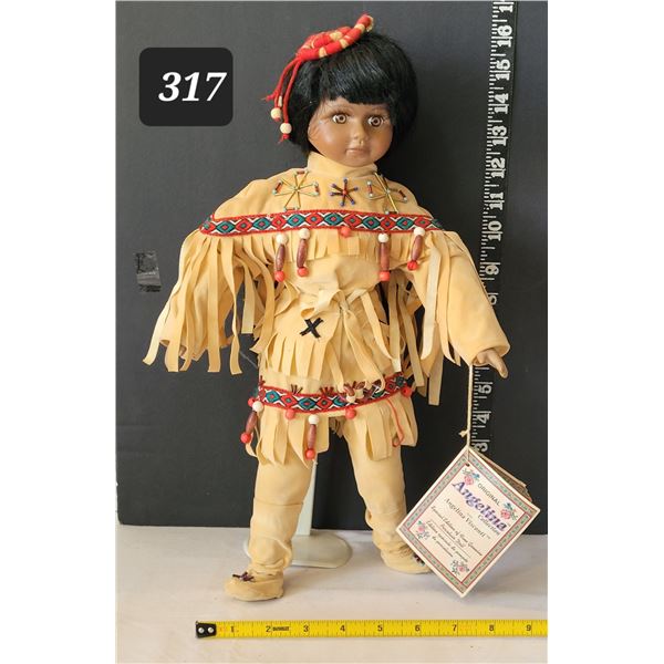 1997 Native American porcelain doll. Angelina Visconti collection. Limited edition.