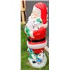 Image 4 : Rare mid century Santa & Dalmatian blow mould. 42” tall