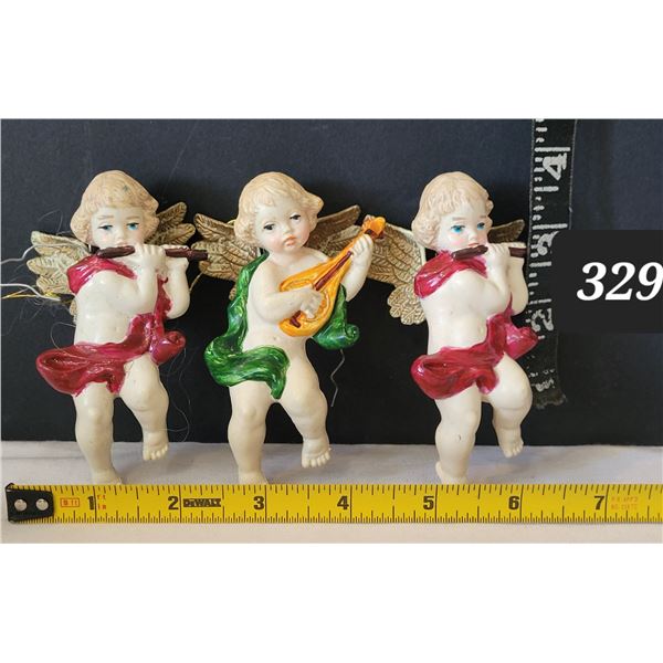 Vintage cherub ornaments.