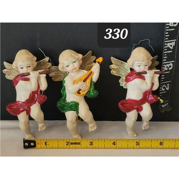 Vintage cherub ornaments.