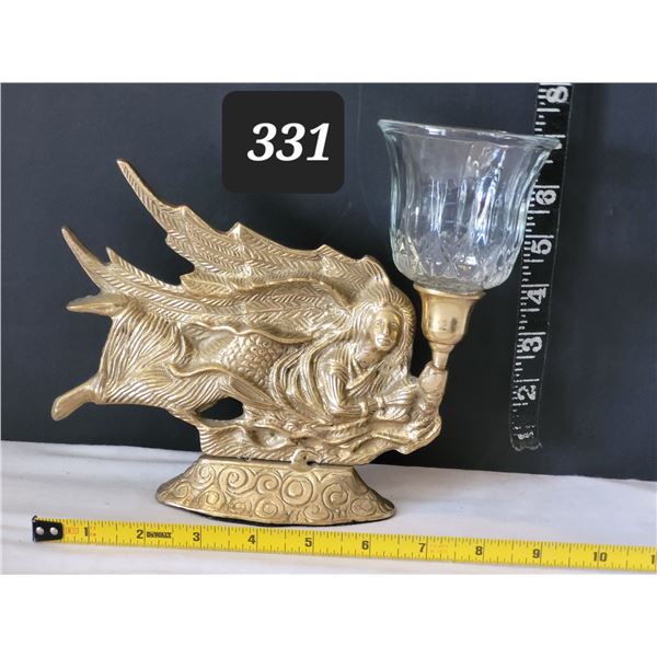 Brass angel candle holders.