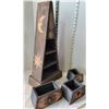 Image 3 : Pyramid chest of 3 drawers. Flowers, moon & sun. 23.5” high.