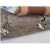 Image 2 : Bull horns on barn board coat rack.