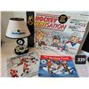 Image 1 : Hockey Centsation game, story books & lamp.