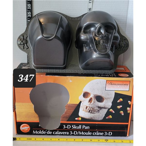 Wilton Skull 3D cake pan.