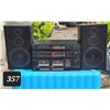 Image 1 : Sherwood Stereo system. AM/ FM double cassette & remote.