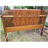 Image 4 : Early to mid century 48” bed.  Head & foot boards possibly walnut, with metal rails.