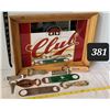 Image 1 : Labatt's Club mirror with new & vintage advertising bottle openers.