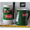 Image 1 : Pilsner beer mugs.