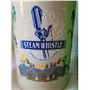 Image 2 : Premium Pilsner steam whistle beer steins with metal carry case.