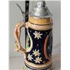 Image 2 : Vintage stoneware, German musical lidded beer stein. Tankard Auf Wiedersehn.