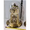 Image 3 : Vintage brass self wind dome mantle clock. Battery operated dome clock. Both from West Germany.