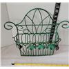 Image 4 : Group of metal wall art including metal bicycle plant pot holder.