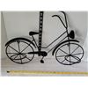 Image 5 : Group of metal wall art including metal bicycle plant pot holder.