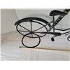 Image 6 : Group of metal wall art including metal bicycle plant pot holder.
