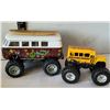 Image 3 : Monster Trucks. Ninja turtle, VW van, Hot wheels bus & mutt.