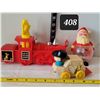Image 1 : Vintage toys. Toyland has ringing bell. Santa & stage coach.