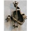 Image 4 : 925 silver solid frog broach with gem eyes.