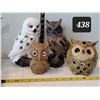 Image 1 : Owl lot. Figures, candle & tealight owls