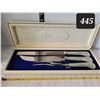 Image 1 : 1950's-'60's Glo-hill Celebration carving set. Gold plated handle accents & pearlized handles. (Cana