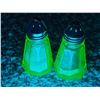 Image 3 : Vintage uranium glass S&P shakers.