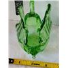 Image 3 : 1970's long neck swan trinket art glass dish. Slight glow, possibly uranium glass.