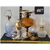 Image 1 : Group of various styled oil lamps.