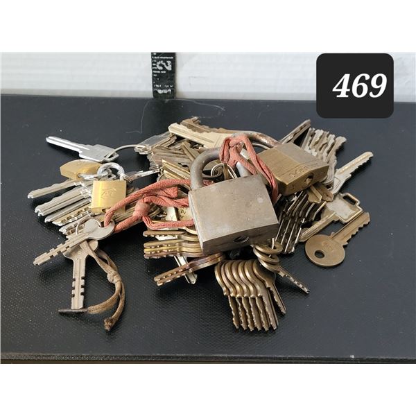 Group of keys & pad locks.