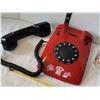 Image 2 : Unique corded red & black phone & small Papa A&W mug.