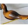 Image 3 : Rare hand carved wood duck with a brass bill.