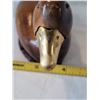 Image 5 : Rare hand carved wood duck with a brass bill.