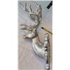 Image 2 : Silver wall mount deer bust.