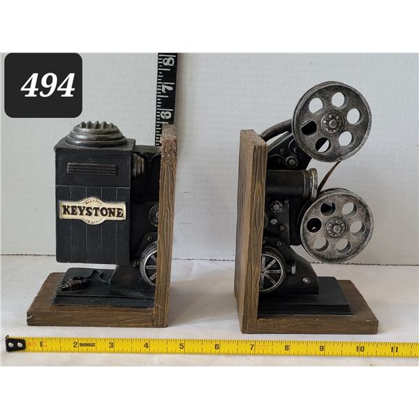 Keystone projector book ends.