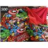 Image 1 : USB light up Marvel sign & fleece Marvel action figure blanket.