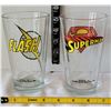 Image 2 : DC Flash & Superman glass tumblers.