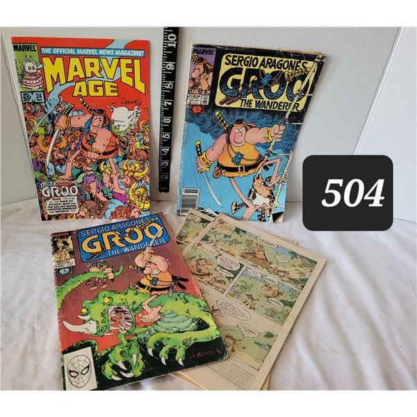Rare vintage Marvel comics. Sergio Aragore's Groo the wanderer.