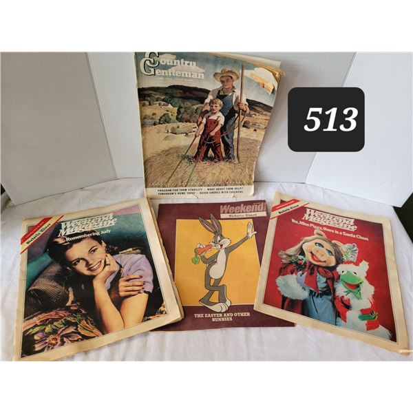 1944 Country Gentleman mag. 3 Victoria Times weekend magazines 1977-”79