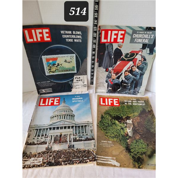 4- 1965 Life Magazines.