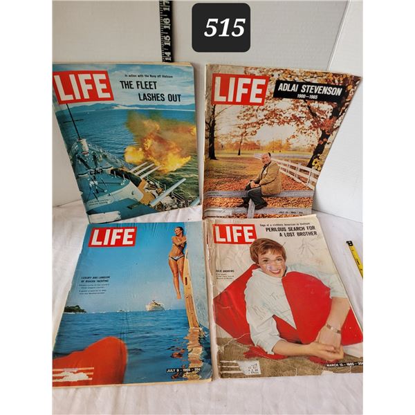 4- 1965 Life Magazines.